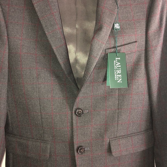 RAULPH LAUREN: Boys 12R Grey Suit Jacket - Picture 3 of 8